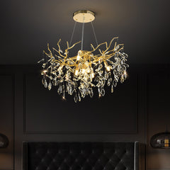 HEIKESZ Luxury Crystal Chandelier for Wedding Living Room Dining Bedroom Study Tea Room Bar Art Lighting
