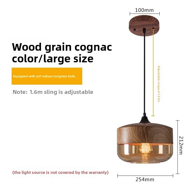 HEIKESZ Industrial Style Ceiling Light Single Head Creative Pendant Lamp for Restaurant Bar Cafe Glass Ball Chandelier