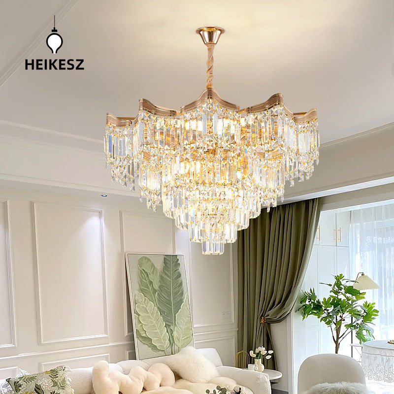 HEIKESZ New French Chandelier Crystal Ceiling Light for Dining Room Living Room Hall Hotel Wedding Luxury Villa Lighting Manufacturer