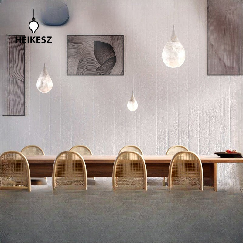 HEIKESZ French Restaurant Chandelier Cloud Marble Light Wabi Sabi Minimalist Creative Bedside Lamp Bar Design Showroom Lighting