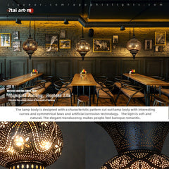 HEIKESZ Xinjiang Arab South East Asia Thai style chandelier Hotel restaurant B & B Inn aisle hollow carved chandelierChandelier, restaurant light, living room light