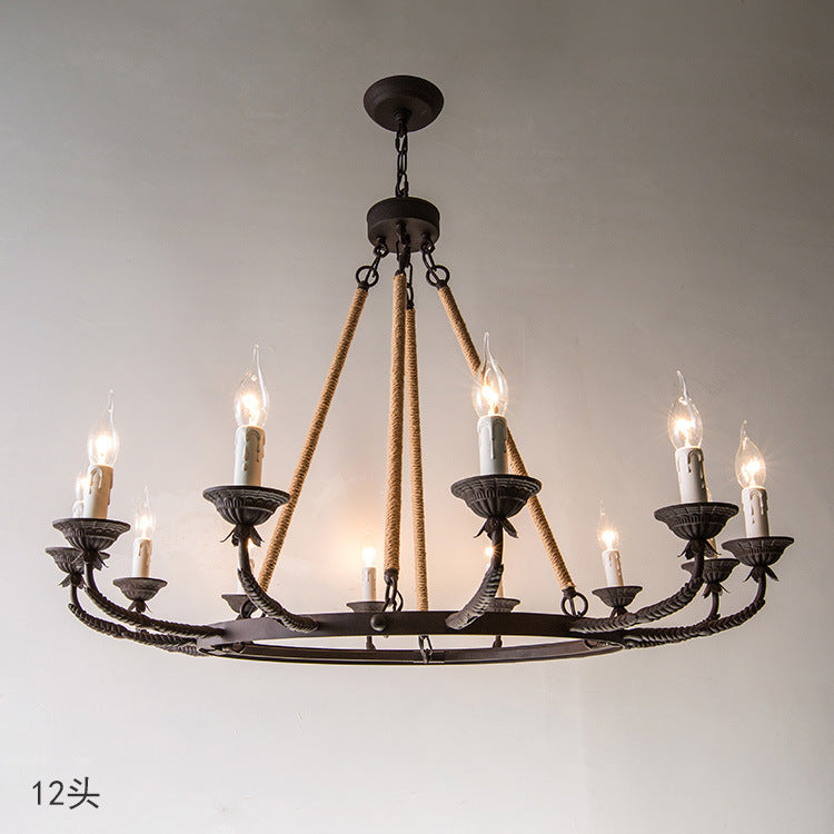 HEIKESZ American retro chandelier personality nostalgic villa guest restaurant bar clothing store decorative industrial wind chandelier