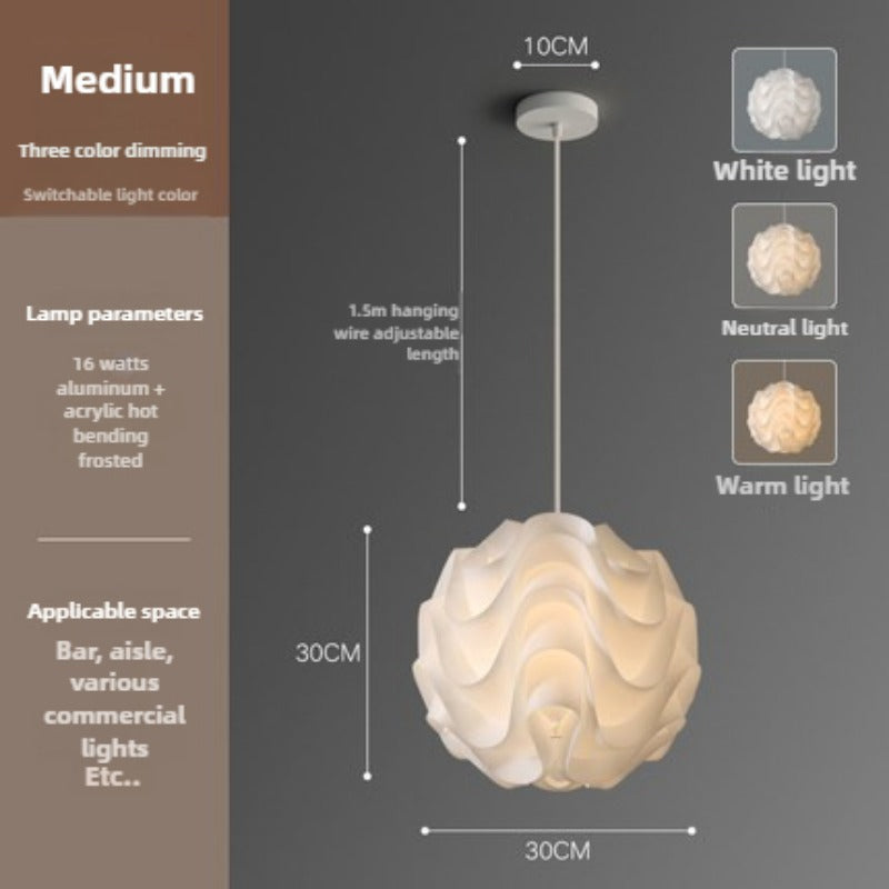 HEIKESZ Nordic Modern Minimalist Creative Flower Internet Celebrity Clothing Store Ins Girl Cozy Restaurant Bedroom Pine Ceiling Light