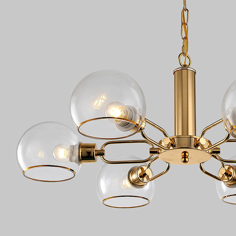 HEIKESZ American Living Room Chandelier Creative Magic Bean Glass Lamp for Bedroom Dining Room Hotel Designer Model