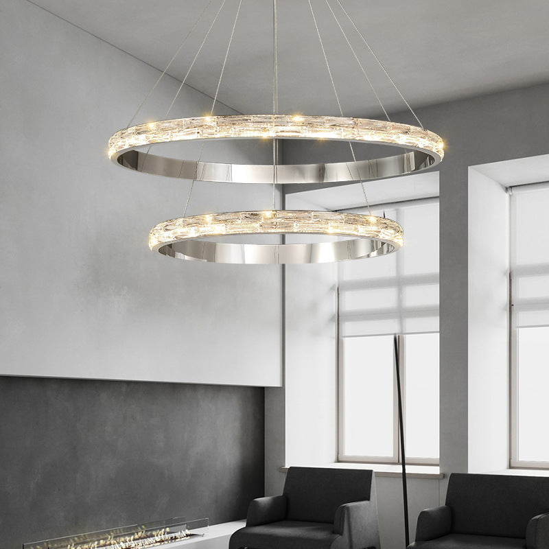 HEIKESZ Post-Modern Crystal Chandelier Luxury Creative Home Living Room Decorative Lighting for Upscale Cafe Store