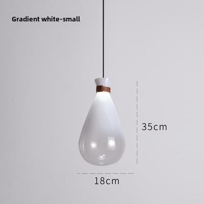 HEIKESZ Modern simple restaurant glass drifting bottle bag chandelier Nordic creative bedroom front bar wine bottle Internet celebrity chandelier lamp light fixtures for celling light