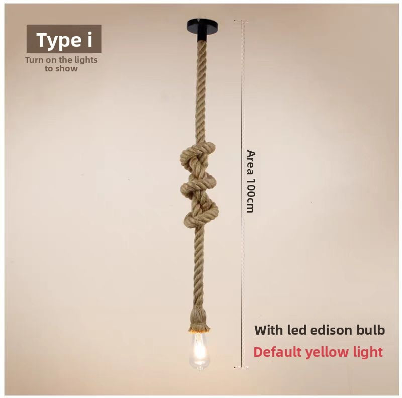 HEIKESZ Vintage Industrial Ceiling Light for Cafe Restaurant Bar Clothing Store with Rope Decoration Retro Style Hanging Lamp