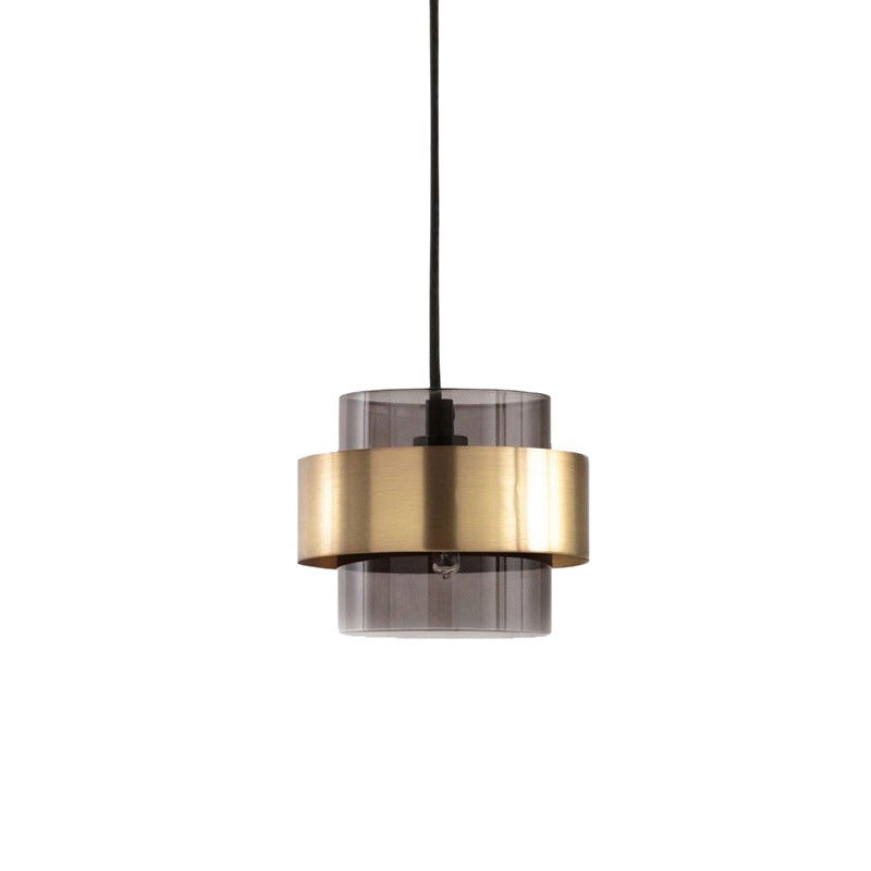 HEIKESZ Luxury Glass Bedside LED Chandelier Nordic Creative Small Droplight for Bedroom Living Room Coffee Shop Lighting