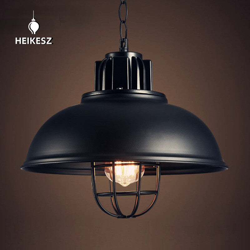 HEIKESZ American Retro Industrial Style Bar Counter Chandelier Loft Creative Restaurant Cafe Internet Coffee Iron Pot Cover Chandelier american style retro outdoor indoor retro bedroom lamp american-style Industrial wind