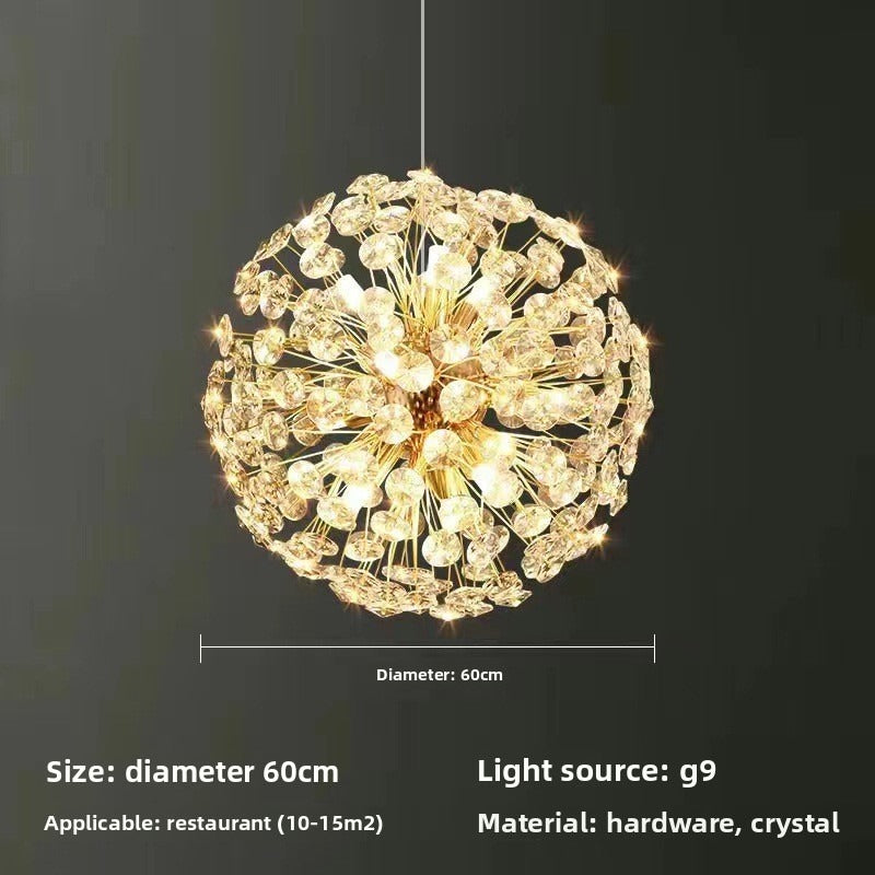 HEIKESZ Nordic creative dandelion chandelier clothing store Internet celebrity crystal lamps bedroom lights bar lights luxury restaurant lamp lighting fixtures for celling lights