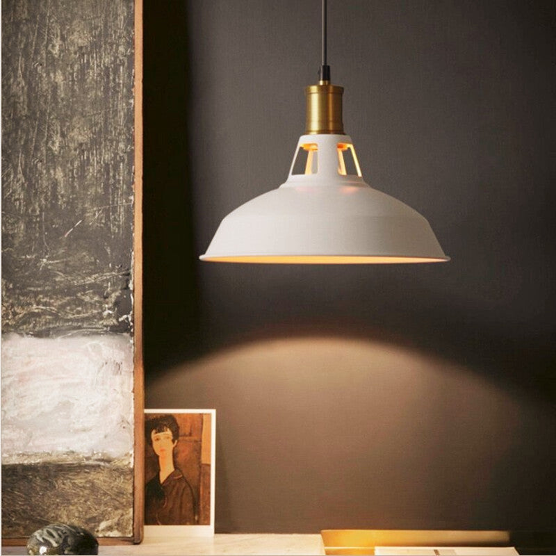 HEIKESZ Retro Industrial Style Lampshade Chandelier Living Room Bar Dining Table Lamp Creative Pot Cover Milk Tea Cake Hot Pot Restaurant Small Droplight LED Light for Bedroom Night Aesthetic Room Lamp