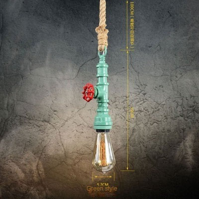 HEIKESZ American retro water pipe ceiling light restaurant coffee shop creative clothing store LOFT industrial style multi head combination light