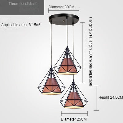 HEIKESZ Nordic Style Restaurant Chandelier Modern Minimalist Restaurant Dining Table Leisure Bar Creative Coffee Tea Shop Diamond Chandelier LED Light for Bedroom Night Aesthetic Room Lamp