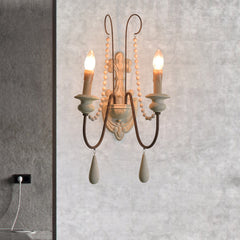 HEIKESZ American country French pastoral retro old wall lamp living room dining room bedroom corridor stairwell decorative lamp