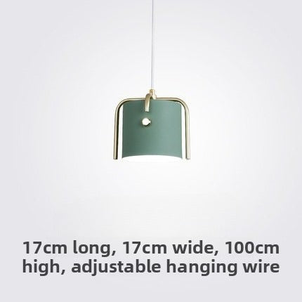 HEIKESZ Nordic Style Ceiling Light Single Head Creative Iron Art Pendant Lamp for Restaurant Bedroom Apartment Hotpot Shop Ins Design