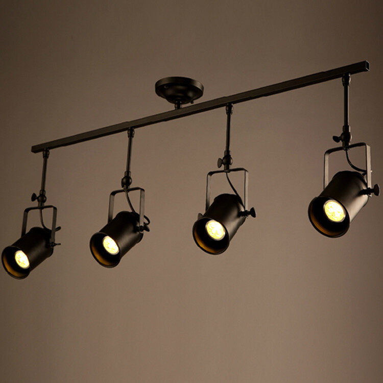 HEIKESZ American Industrial Retro Spotlight Chandelier Wall Light Bulb Bar Personality Clothing Store Open-Mounted Long Brush Holder LED Spotlight american style retro outdoor indoor retro bedroom lamp american-style Industrial wind
