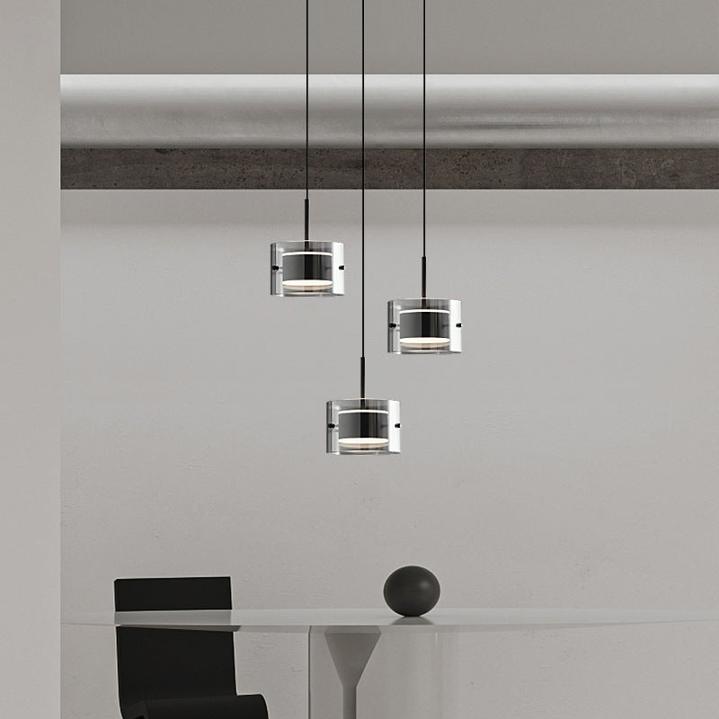 HEIKESZ Modern Nordic Minimalist Glass Pendant Lamp Single Head Chandelier for Bedroom Bar Restaurant Wall Lighting