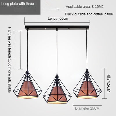 HEIKESZ Nordic Style Restaurant Chandelier Modern Minimalist Restaurant Dining Table Leisure Bar Creative Coffee Tea Shop Diamond Chandelier LED Light for Bedroom Night Aesthetic Room Lamp