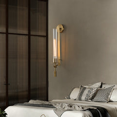 HEIKESZ Post-Modern Copper Wall Lamp Luxury Designer Light for Living Room Bedroom Entrance Modern Classical Bulb Fixture