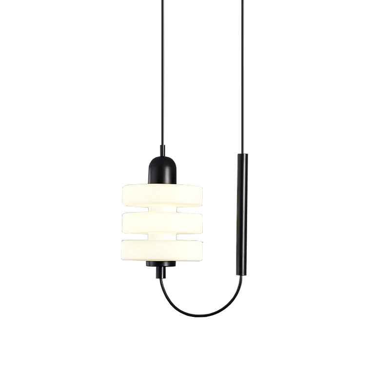 HEIKESZ Factory direct sales Internet celebrity bedroom bedside glass chandelier designer minimalist dining table bar line light milk white lamp light fixtures for celling light
