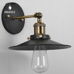 HEIKESZ American Country Iron Retro Wall Lamp Creative Hotel Bedroom Bedside Lamp European Wall Lamp american style retro outdoor indoor retro bedroom lamp american-style Industrial wind