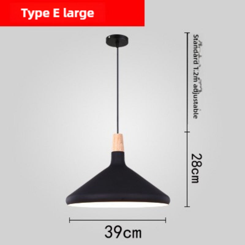 HEIKESZ Food chandelier single head Nordic simple Zhongshan lamps and lanterns Food store commercial retro chandelier Industrial style restaurant small chandelier
