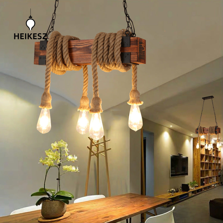HEIKESZ Exclusive for Cross-Border American Retro Industrial Style Chandelier Living Room Dining Room Bar Lamp Creative Coffee Shop Dining Table  Light LED Light for Bedroom Night Aesthetic Room Lamp