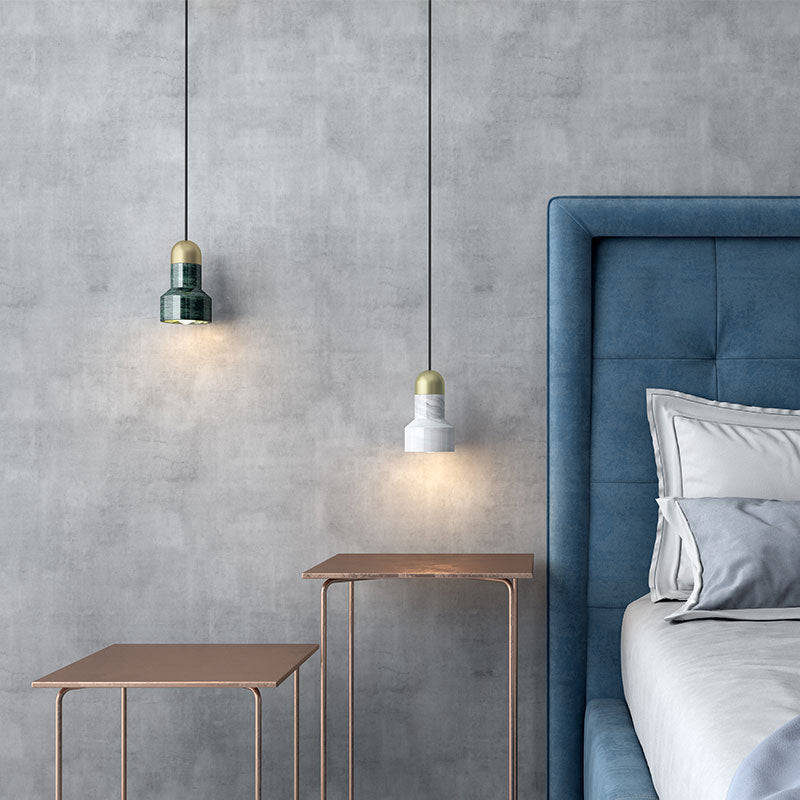 HEIKESZ Nordic Modern Simple Marble Drop Light Affordable Luxury Ceiling Lamp for Living Room Dining Room Bedside Creative Personality Lighting