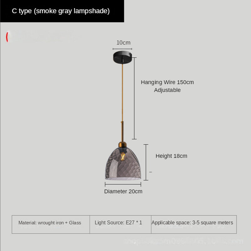 HEIKESZ Nordic Style Small Droplight Creative Dining Room Personality Bed Head Bar Designer Stair Light Villa Hotel Net Red Light Warm Room Lamps Chandelier for Living Bedroom Lighting Ceiling