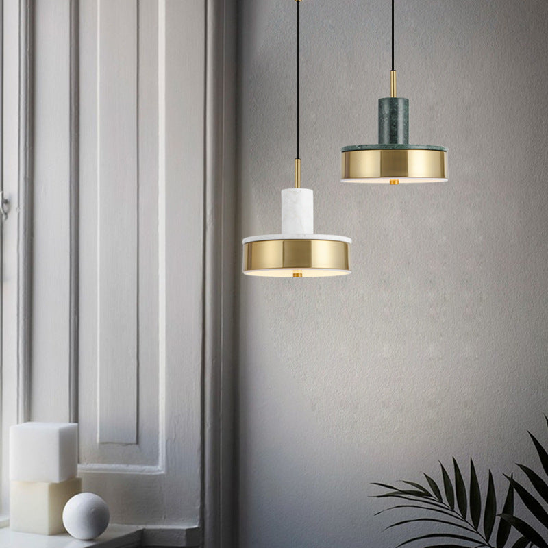 HEIKESZ Nordic Minimalist Marble Droplight LED Single-Head Lighting for Bedroom Restaurant Bar Living Room Designer Light Fixtures