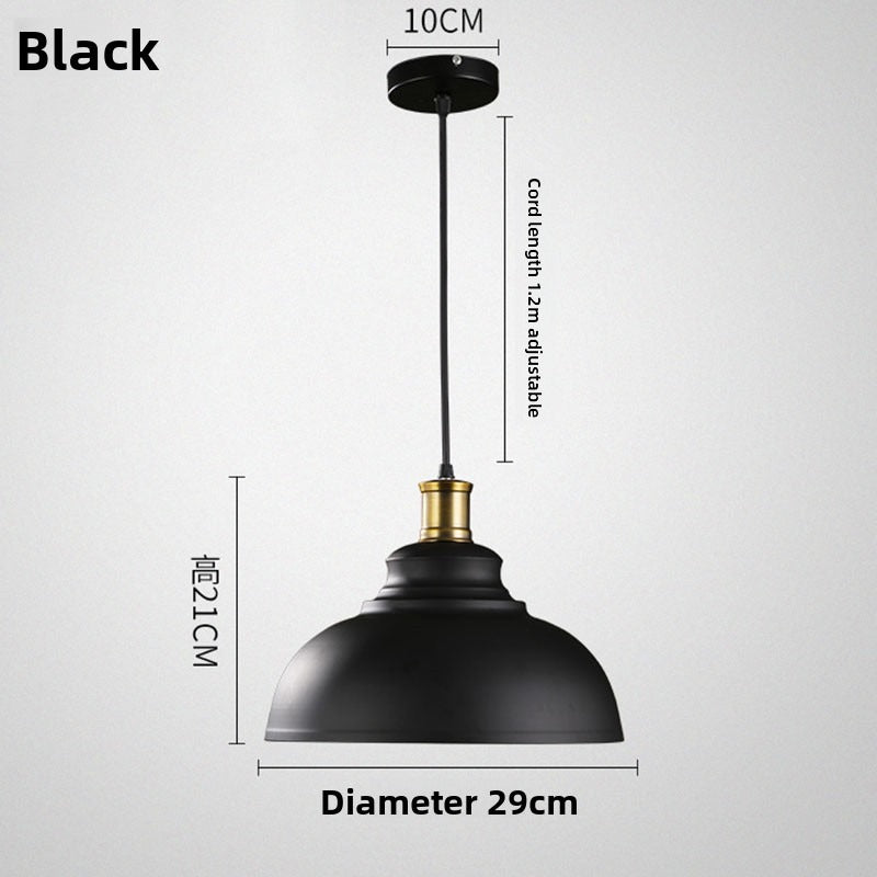 HEIKESZ Vintage Bowl Pendant Light Industrial Style Single Head Iron Ceiling Lamp for Bar Balcony Restaurant Clothing Store Loft Lighting