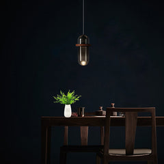 HEIKESZ Light luxury glass bedroom bedside chandelier modern minimalist bar cafe model room designer leather small chandelier lamp light fixtures for celling lights