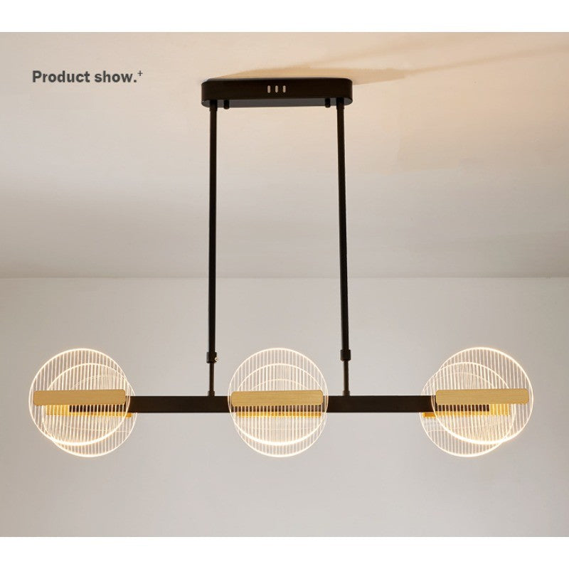 HEIKESZ Nordic restaurant chandelier, new modern minimalist creative personality bar led strip light luxury dining table lamp light fixtures for celling light