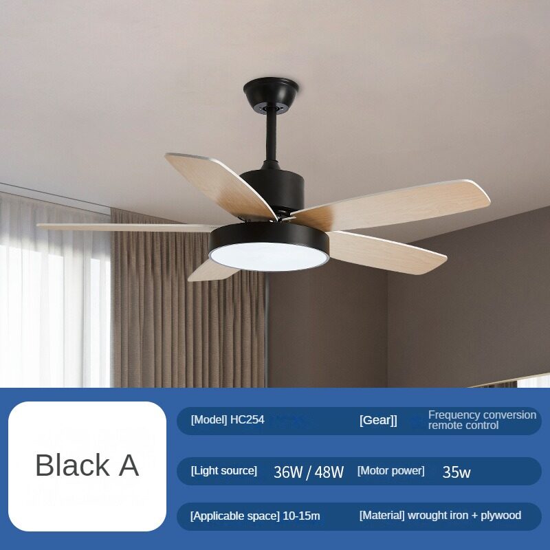 HEIKESZ Smart Nordic Ceiling Fan Lamp with Frequency Conversion for Living Room Dining Room Bedroom