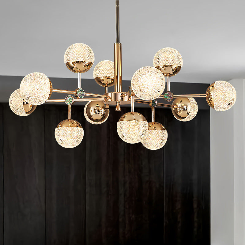 HEIKESZ Modern Light Luxury Chandelier Italian Creative Magic Bean Design for Living Room Bedroom Dining Room High End Lighting