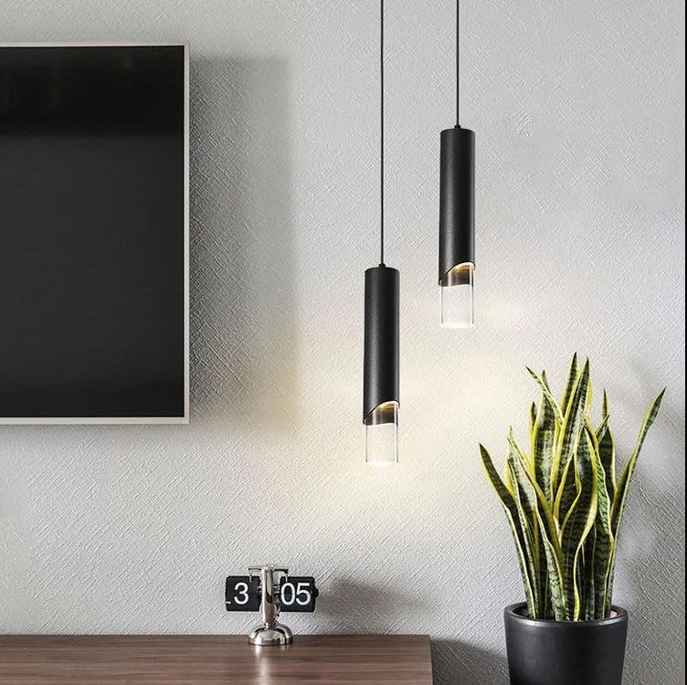 HEIKESZ Luxury Bedroom Chandeliers Modern Simple Design Long Line Single Head Small Ceiling Lights for Living Room Bar Restaurant