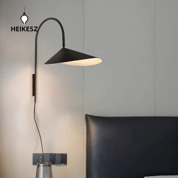 HEIKESZ ndustrial Wall Lamp Simple Design Art Desk Bedside Office Lighting for Homestay Hotel Living Room Bedroom