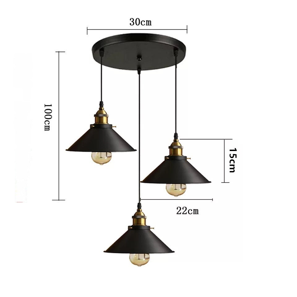 HEIKESZ Cross-Border Hot Droplight Guest Restaurant Bar Creative Coffee Shop Clothing Store Window Pot Cover UFO Black Dress Droplight LED Light for Bedroom Night Aesthetic Room Lamp