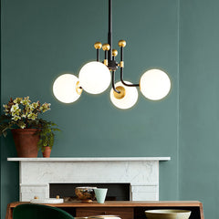 HEIKESZ Nordic Modern Glass Pendant Light Creative Living Room Bedroom Study Dining Room Ceiling Lamp Designer Lighting