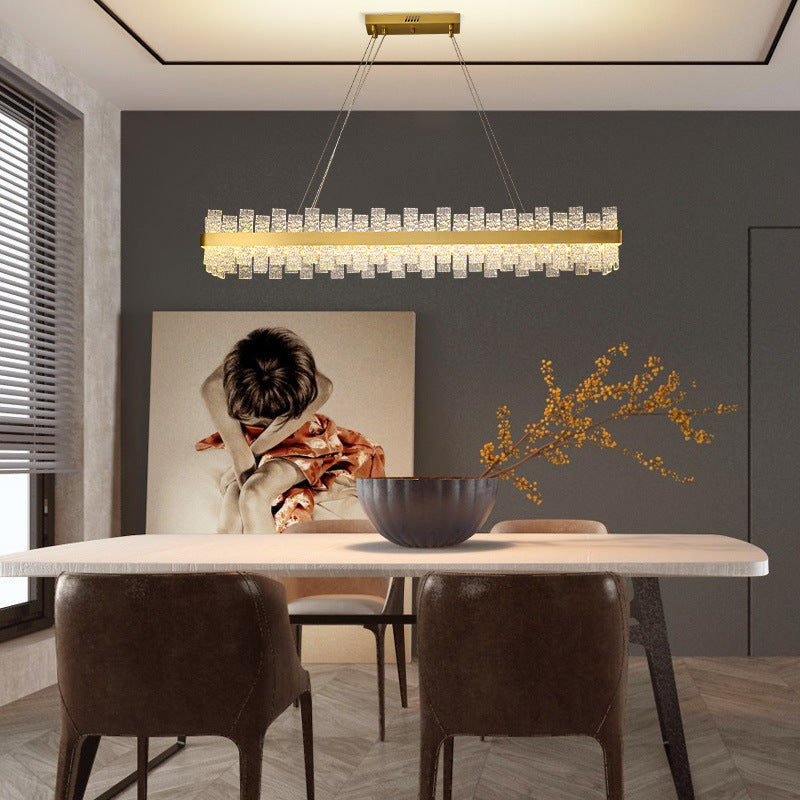 HEIKESZ Luxury Modern Ceiling Light Stainless Steel Round Chandelier for Bedroom Living Room Home Decor