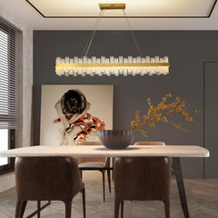HEIKESZ Luxury Modern Ceiling Light Stainless Steel Round Chandelier for Bedroom Living Room Home Decor