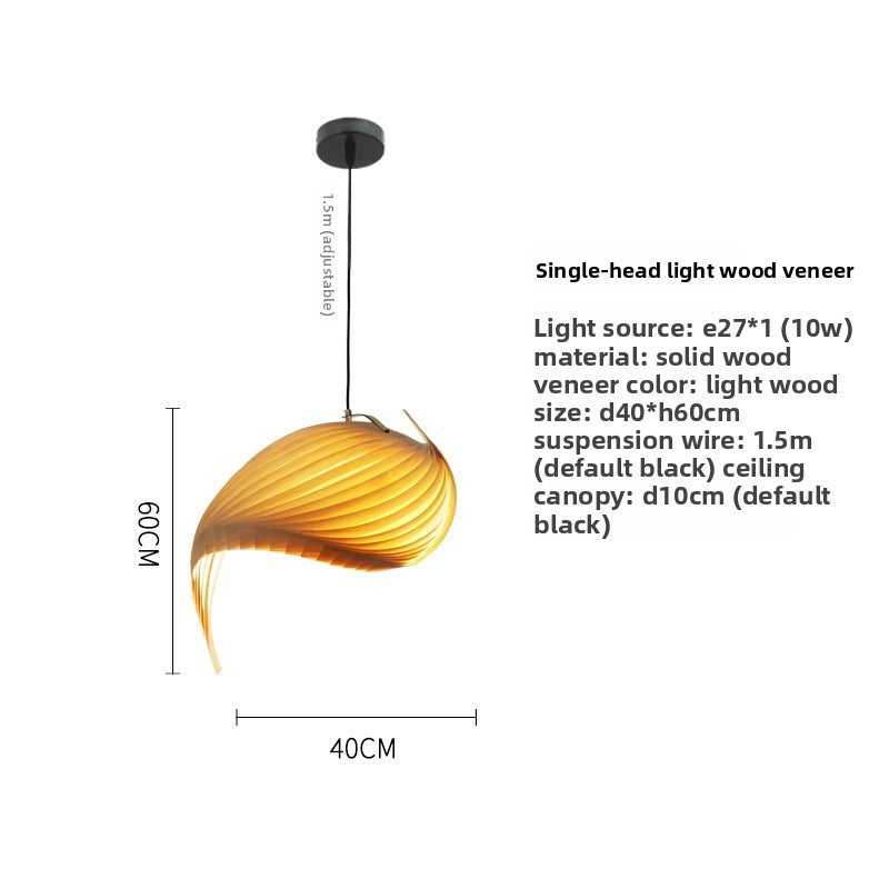 HAIKESZ Japanese Style Loft Staircase Pendant Light Creative Long Line Ceiling Lamp for Living Room Dining Art Wooden Lighting