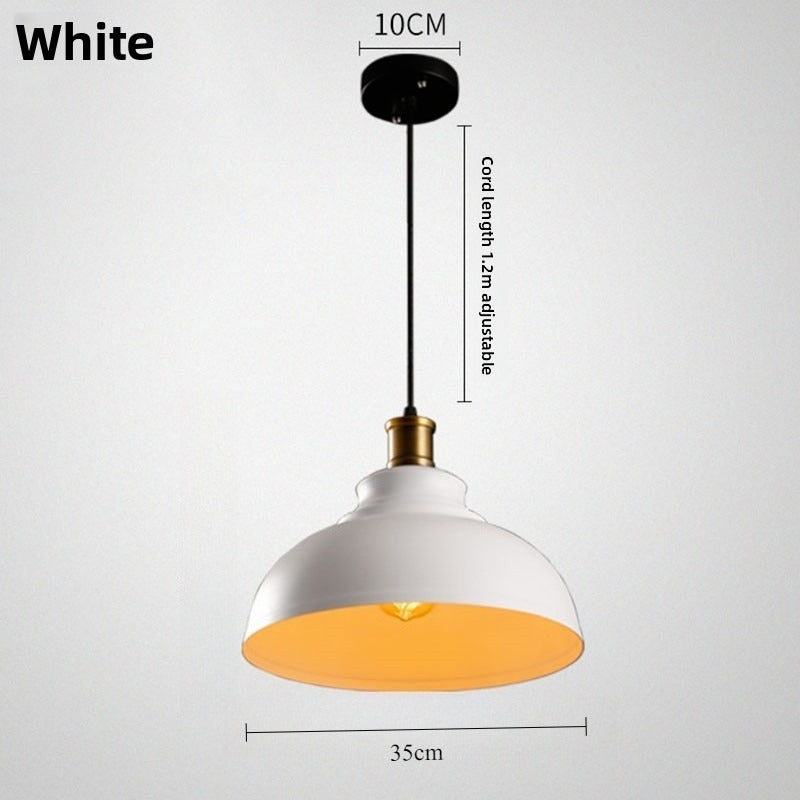 HEIKESZ Vintage Bowl Pendant Light Industrial Style Single Head Iron Ceiling Lamp for Bar Balcony Restaurant Clothing Store Loft Lighting