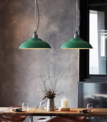 HEIKESZ American Country Bar Restaurant and Cafe Bar Creative Single-Head Loft Vintage Industrial Style Green Chandelier american style retro outdoor indoor retro bedroom lamp american-style Industrial wind