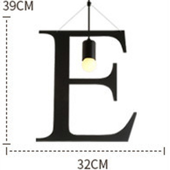 HEIKESZ Retro Personalized Letter Chandelier Wrought Iron Creative Restaurant and Cafe Bar Clothing Store English Letter Assembled Lamp american style retro outdoor indoor retro bedroom lamp american-style Industrial wind