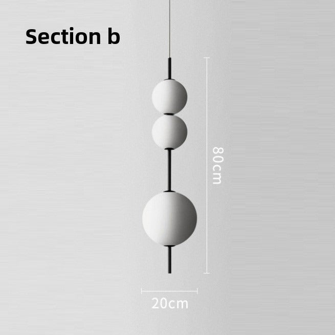 HEIKESZ Nordic Minimalist Pendant Light Modern Glass Hanging Lamp for Bedroom Dining Room Bar Cafe Creative Designer Lighting