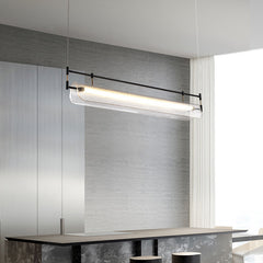 HEIKESZ Italian Minimalist Chandelier Creative Art Strip Light for Dining Room Bar Kitchen Island
