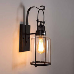 HEIKESZ Retro Industrial Style Wall Lamp Coffee Shop Hotel Bar Counter Guest Restaurant Ideas Exclusive for Cross-Border Special Indoor Glass Lamp LED Light for Bedroom Night Aesthetic Room Lamp