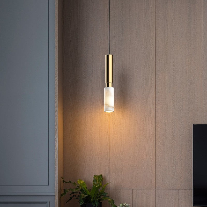 HEIKESZ Luxury Nordic Chandelier Minimalist LED Marble Pendant Light for Dining Room Bedroom Bar Restaurant Living Room Lighting Fixture
