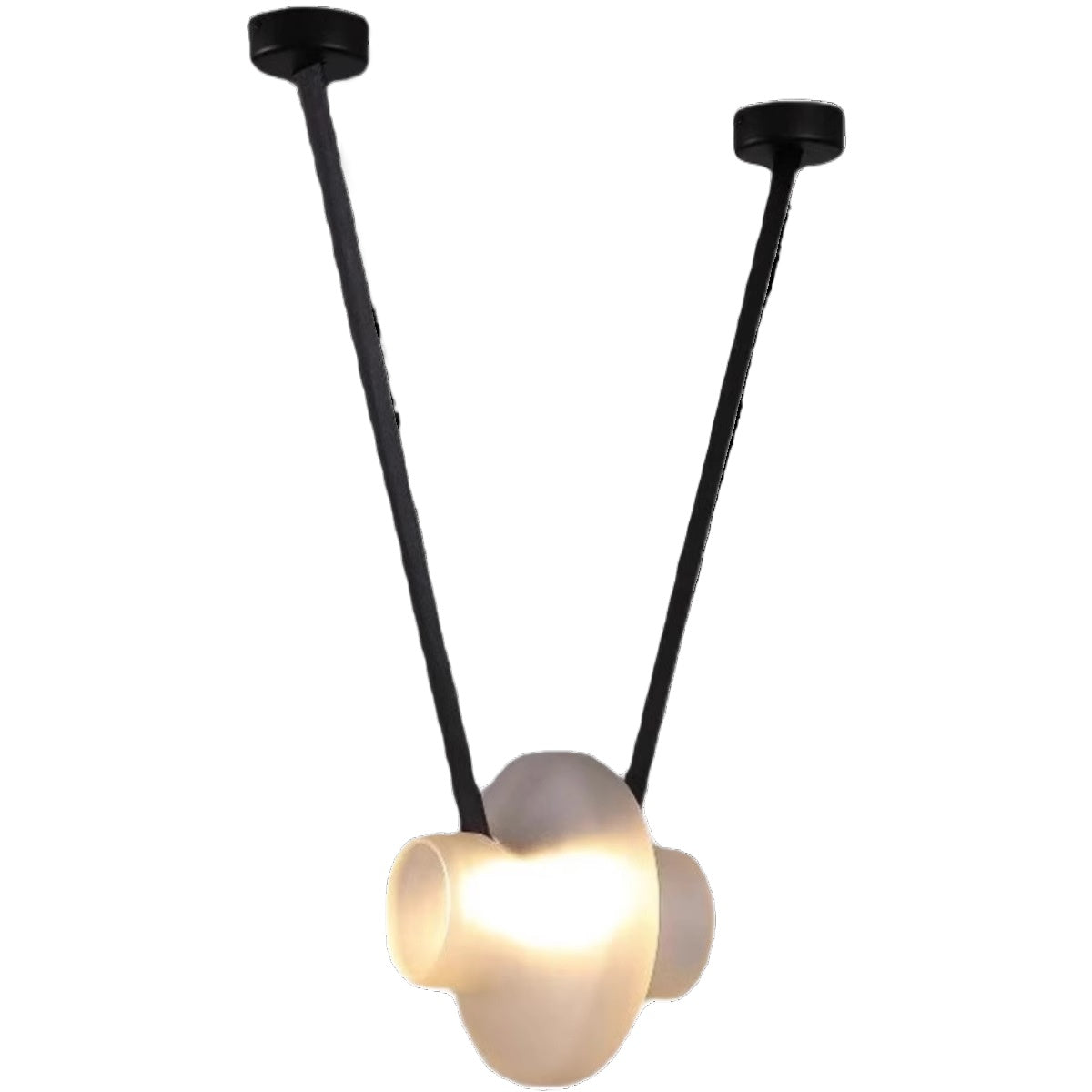 HEIKESZ Nordic new restaurant bar chandelier designer personalized creative study model room island platform belt glass chandelier lamp light fixtures for celling light